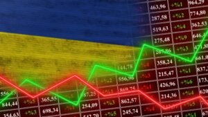Ukraine,Flag,,Finance,,Financial,Chart,,Stock,Market,,Stock,Exchange,Graph,